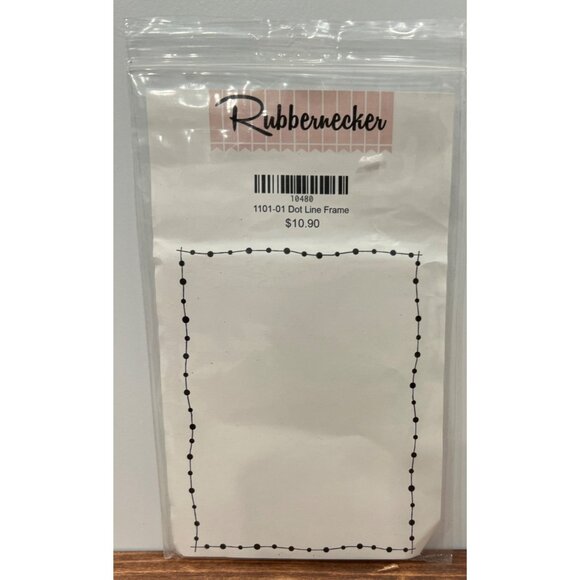 10480 Rubbernecker Dot Line Frame Rubber Stamp 1101-01 - Picture 1 of 2